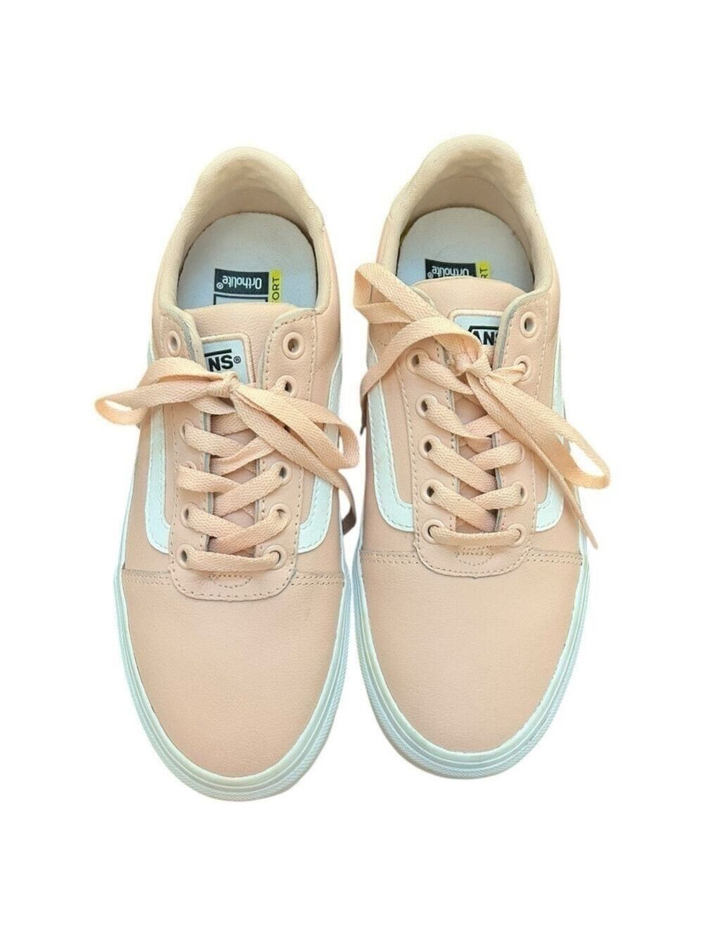 NEW VANS Ward Old Skool Low Top Sneakers Rose Smoke Pink and White Sz 8.5
